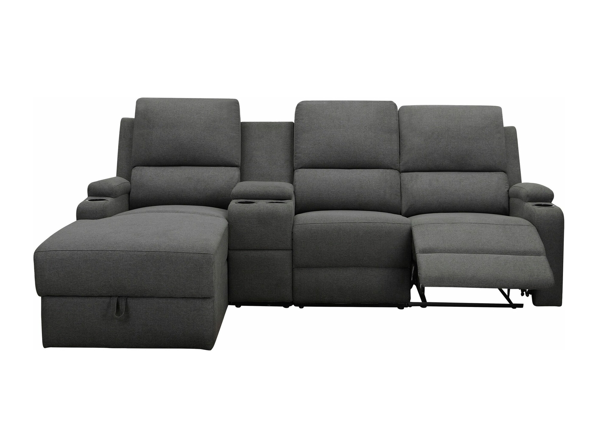Sillón reclinable de ángulo suave Denton 1368 (Antracita)