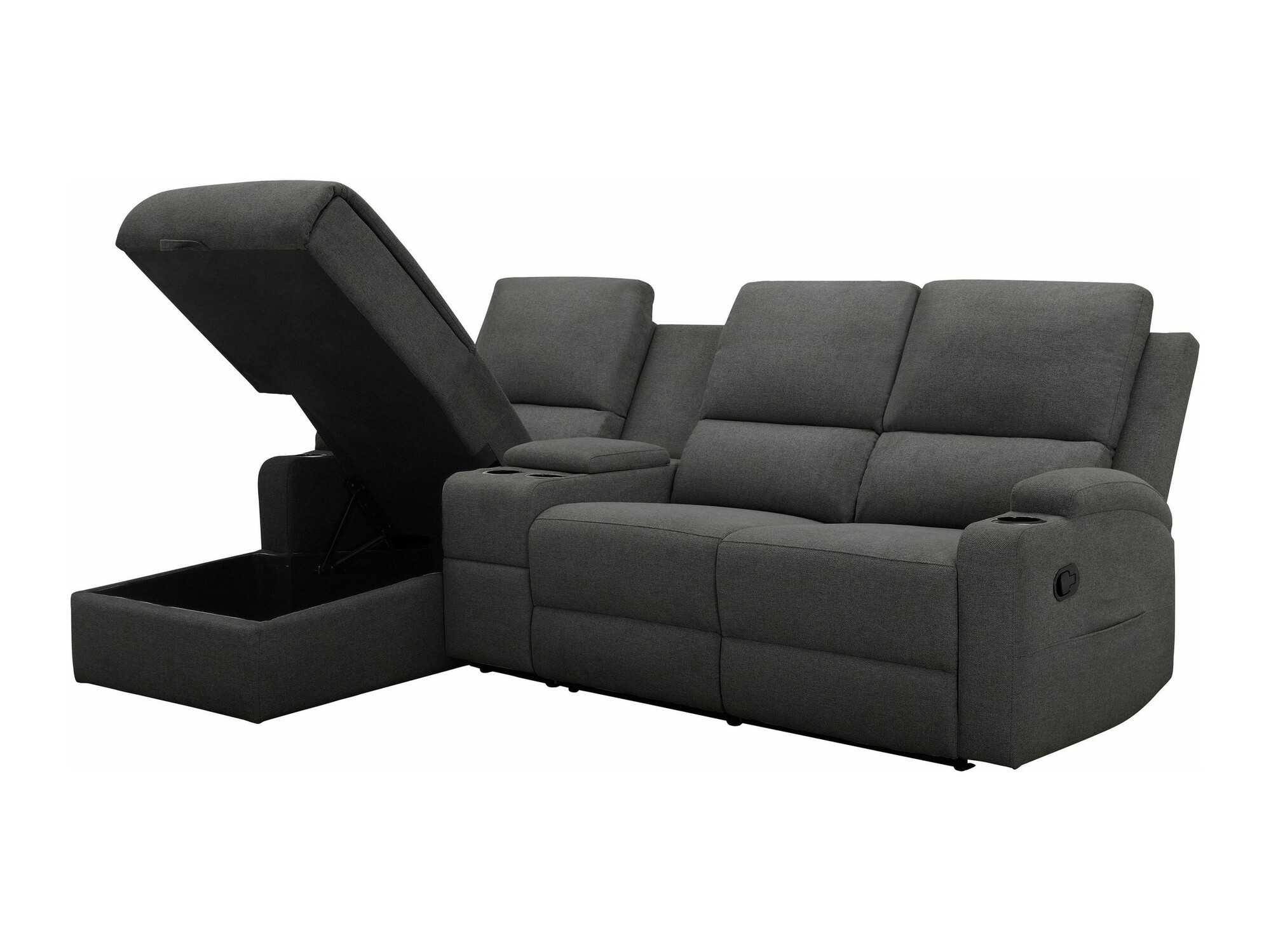 Sillón reclinable de ángulo suave Denton 1368 (Antracita)