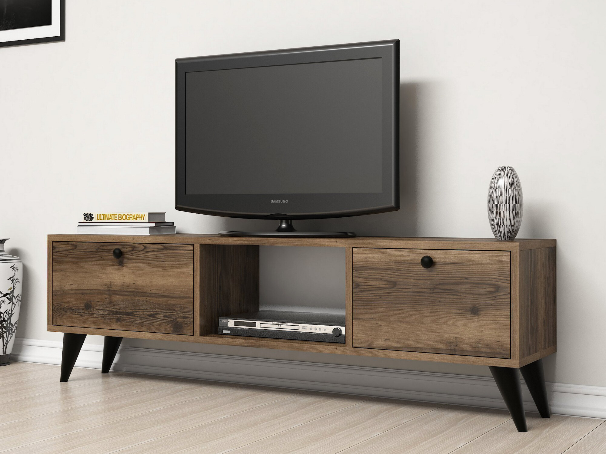 Mueble TV Kailua 959 (Nogal + Negro)