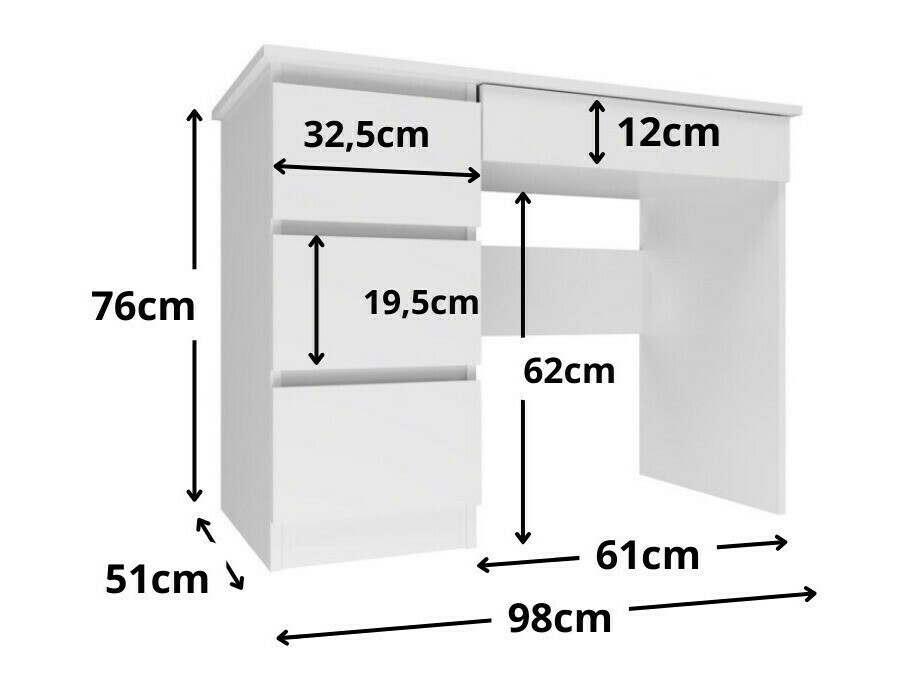 Mesa de oficina Elbvelu 108 (Gris)