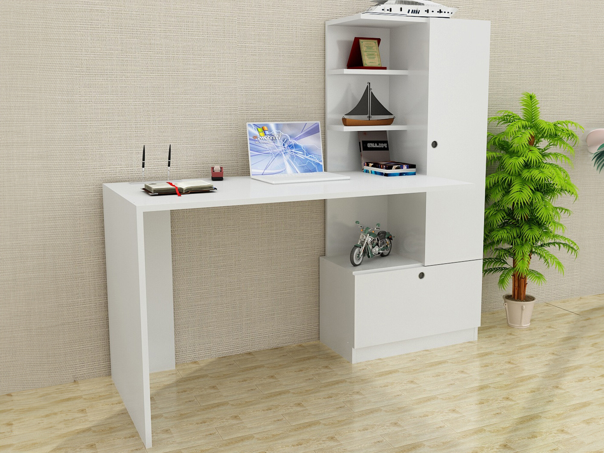 Mesa de oficina Kailua 405 (Blanco)