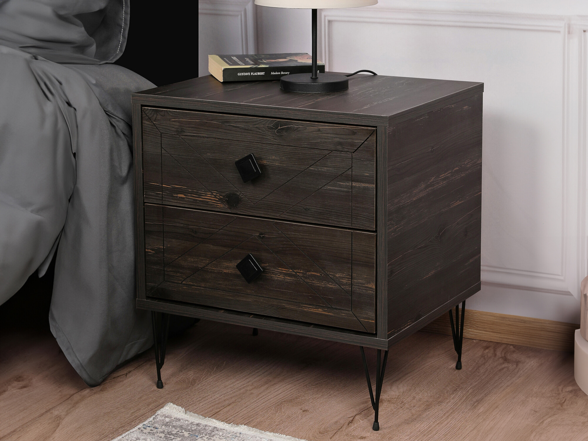 Mesilla de noche Kailua 376 (Marrón oscuro)