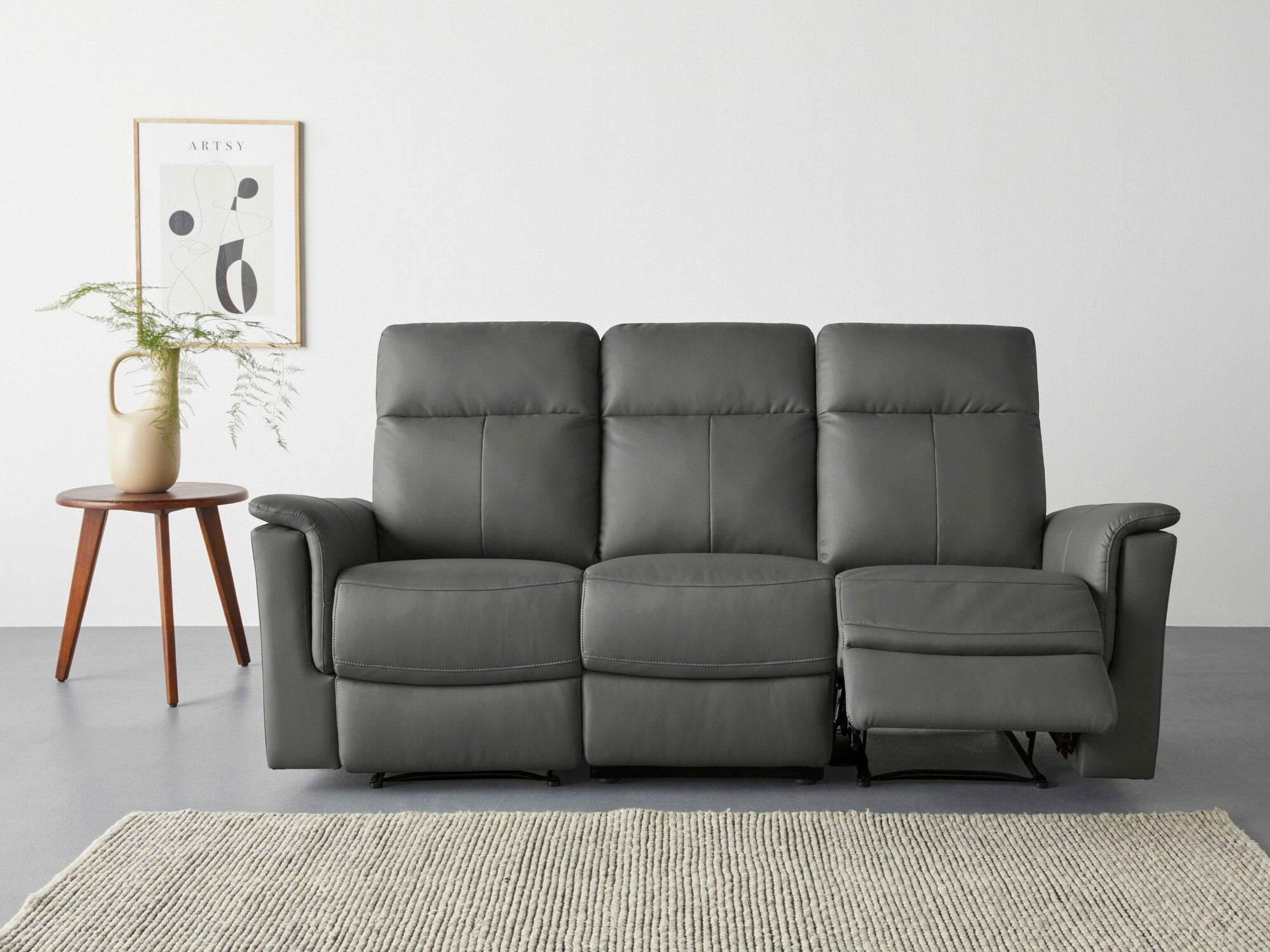 Sofá reclinable Denton 1374 (Gris)