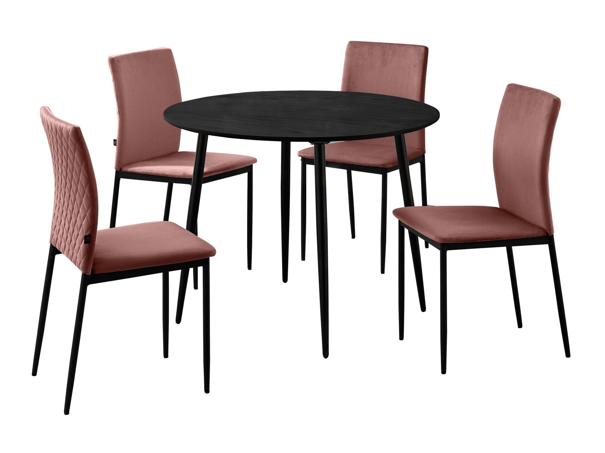 Conjunto de mesas y sillas para comedor Denton 1376 (Rosa Dusty)