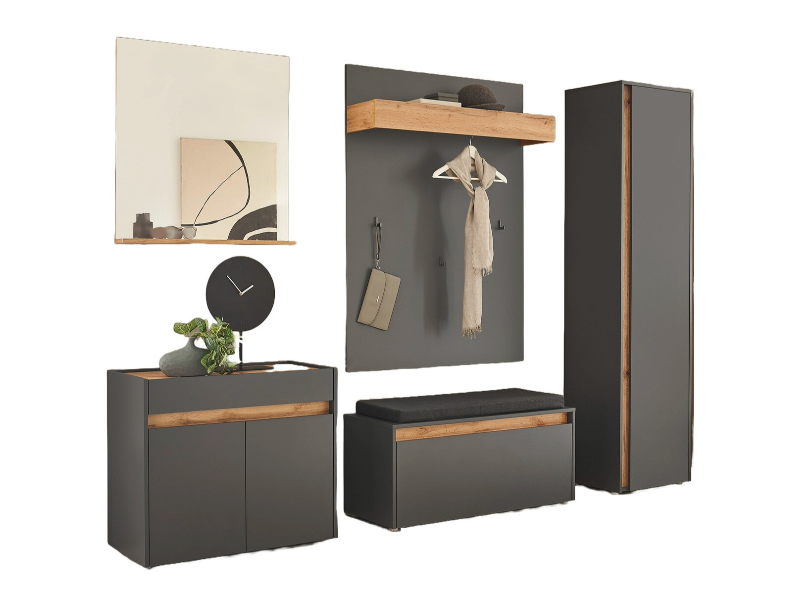 Conjunto para recibidor Elbsori 168 (Antracita)