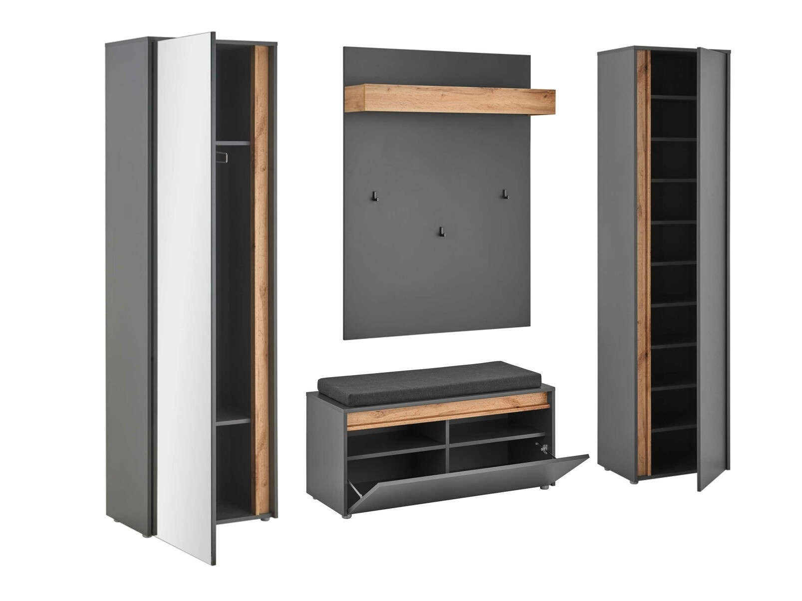 Conjunto para recibidor Elbsori 169 (Antracita)