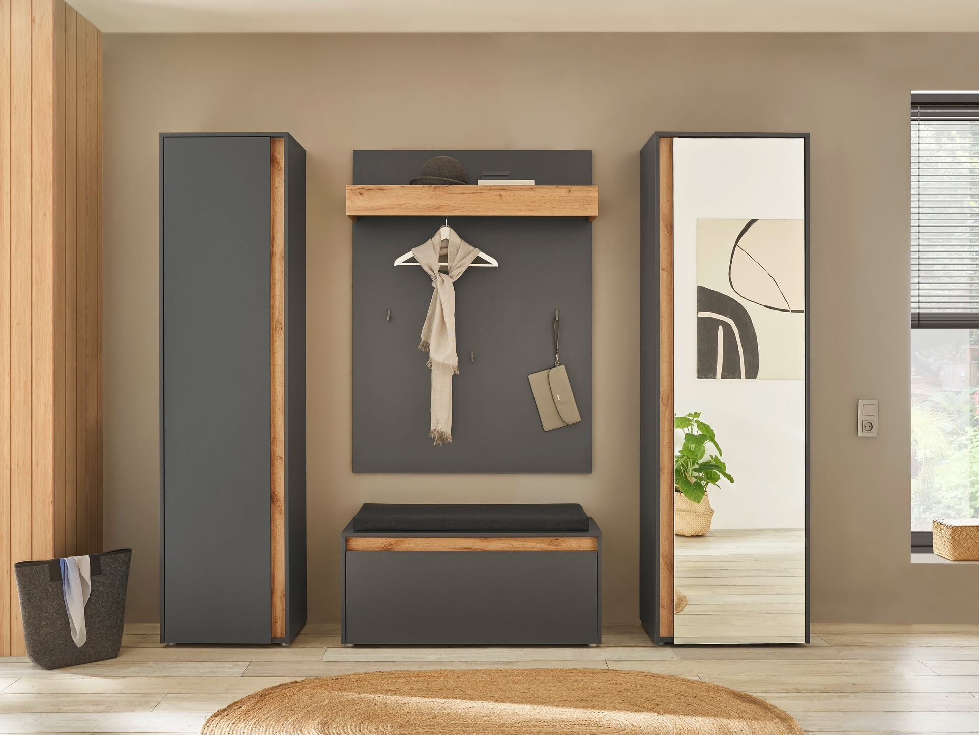 Conjunto para recibidor Elbsori 169 (Antracita)