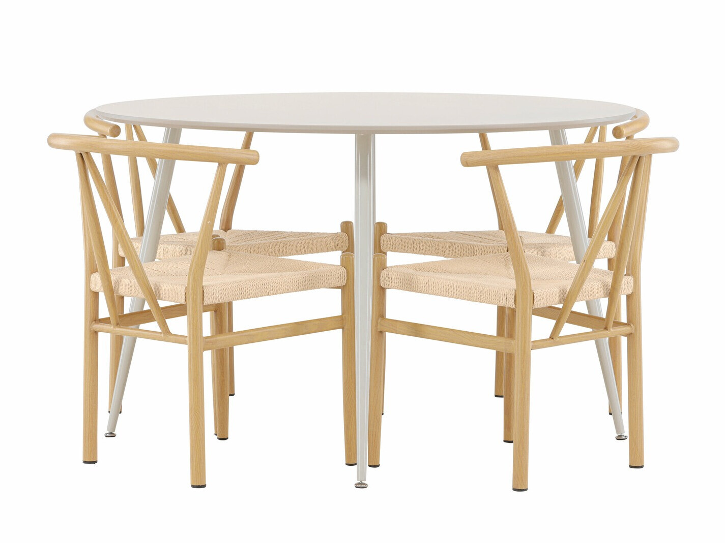Conjunto de mesas y sillas para comedor Dallas 4573 (Luminoso madera + Beige)
