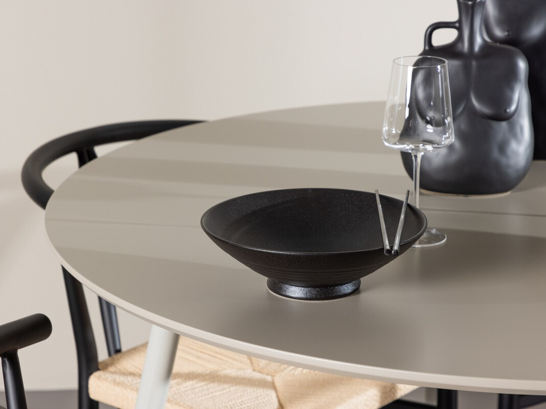 Conjunto de mesas y sillas para comedor Dallas 4573 (Negro + Beige)