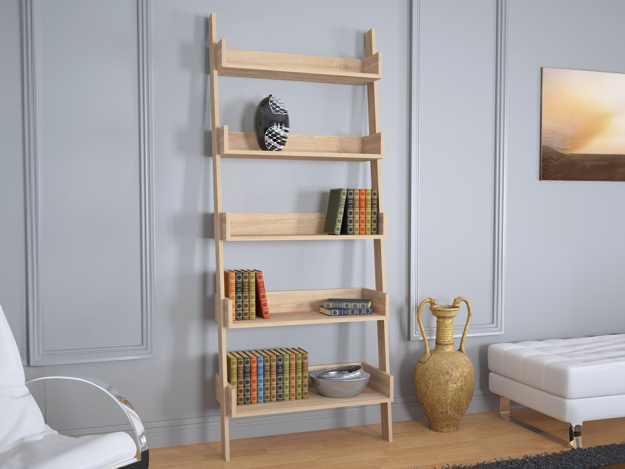 Estantería Kailua 638 (Roble claro)