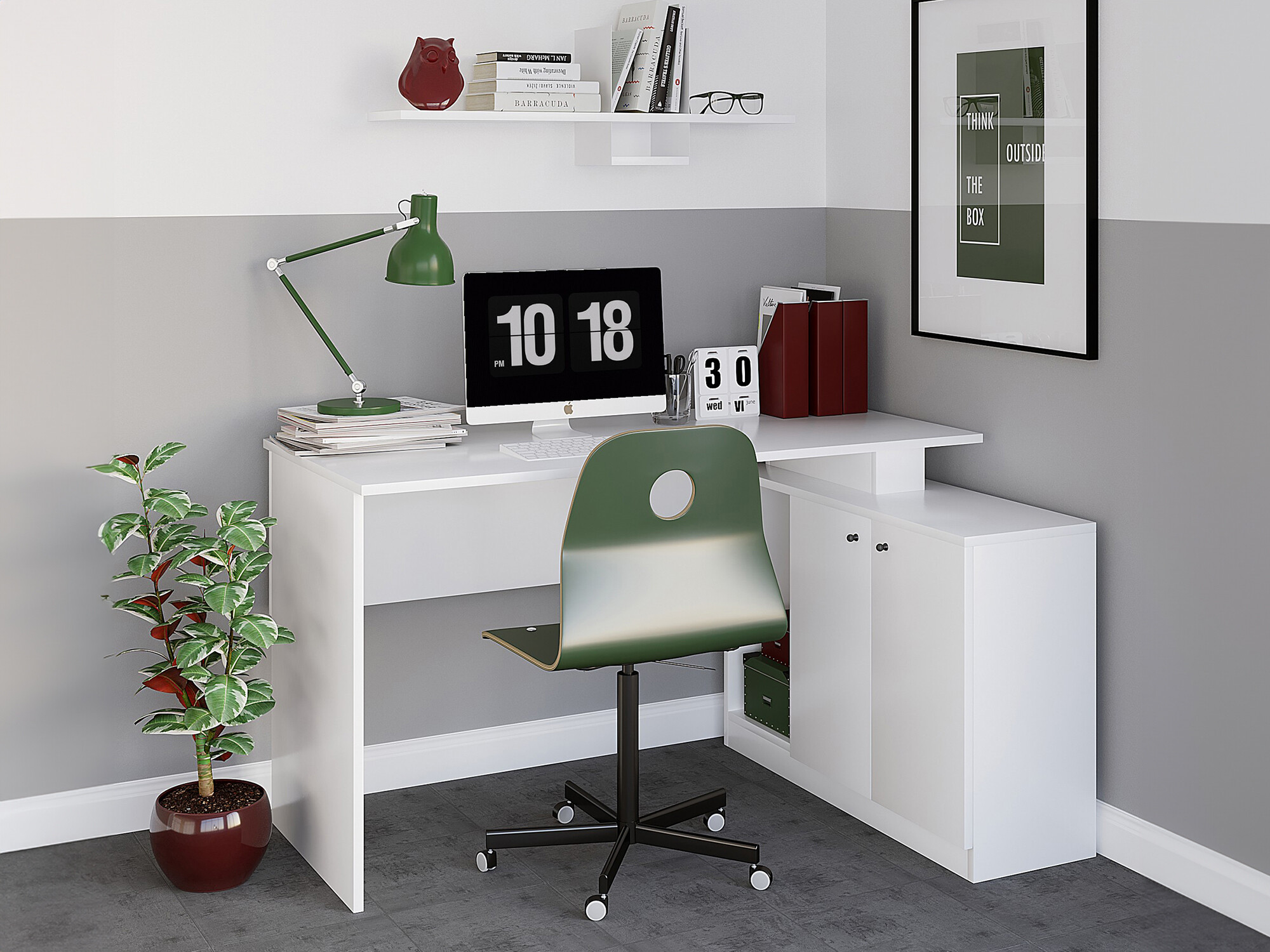 Mesa de ordenador esquinera Kailua 673