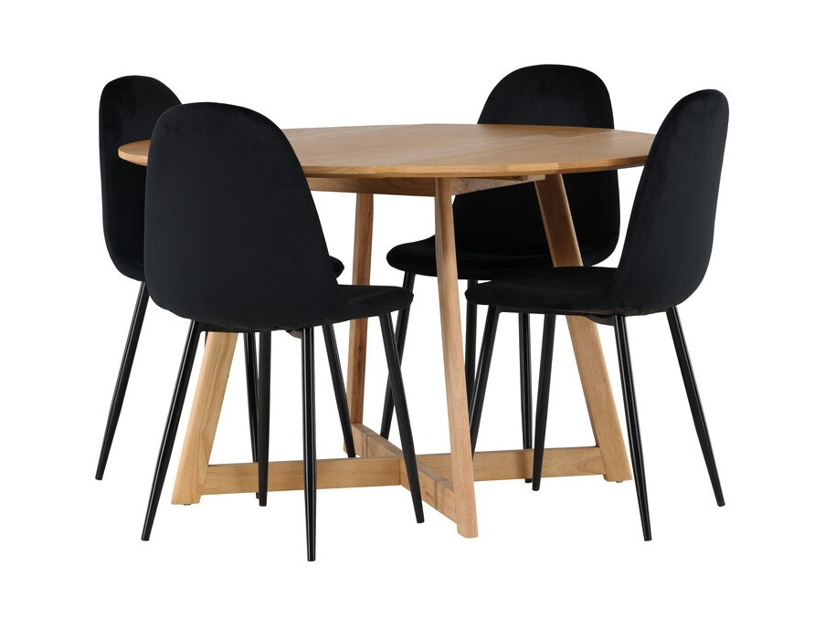 Conjunto de mesas y sillas para comedor Dallas 4580 (Negro)