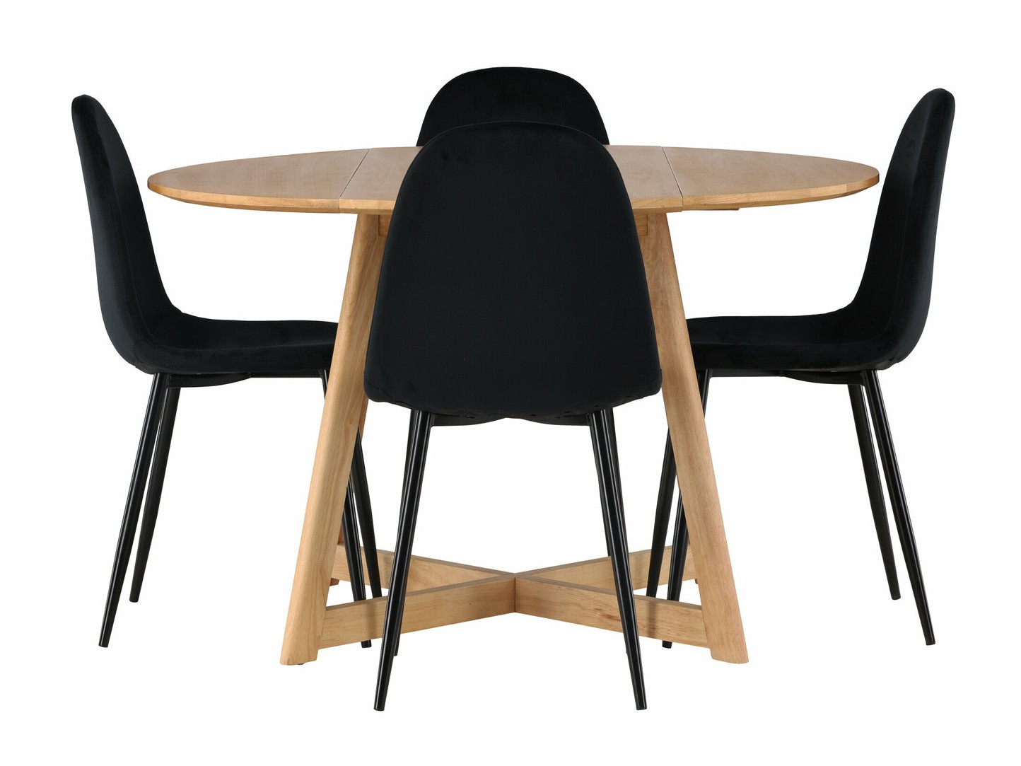 Conjunto de mesas y sillas para comedor Dallas 4580 (Negro)