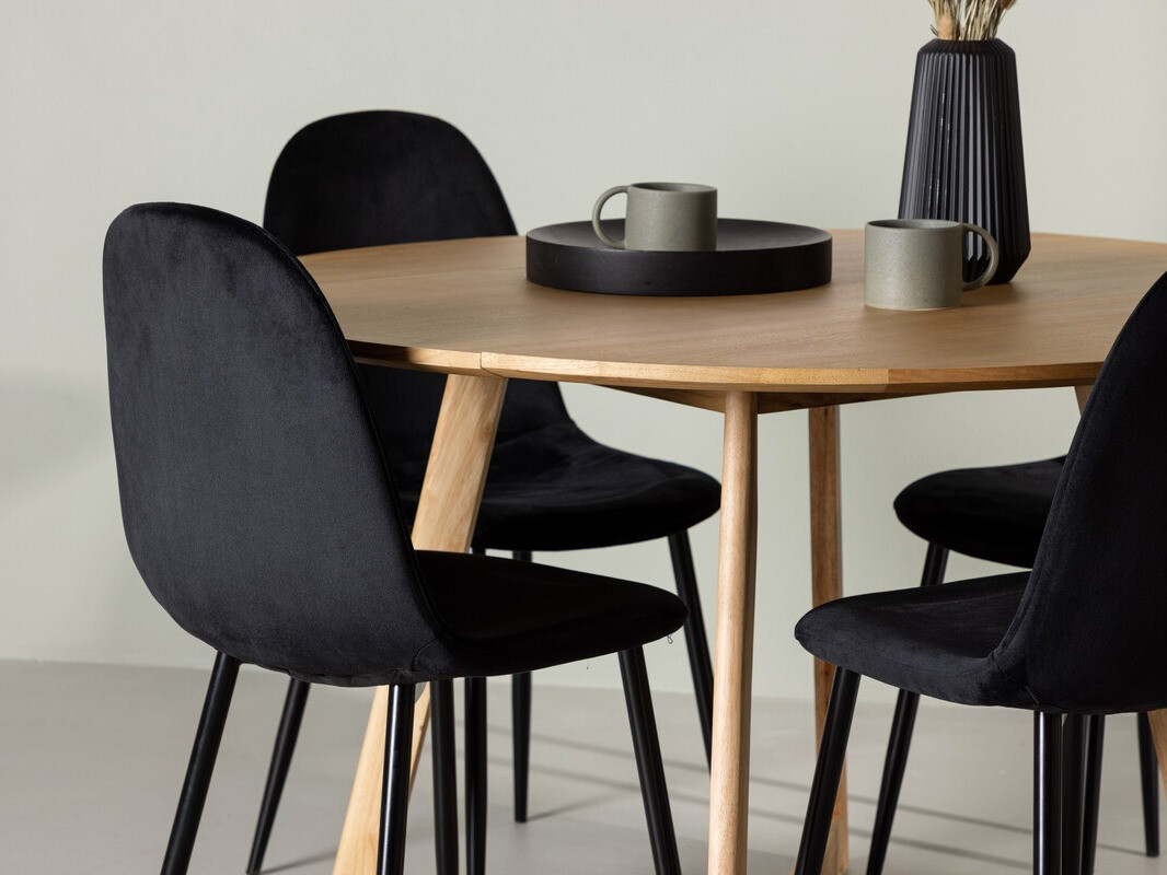 Conjunto de mesas y sillas para comedor Dallas 4580 (Negro)