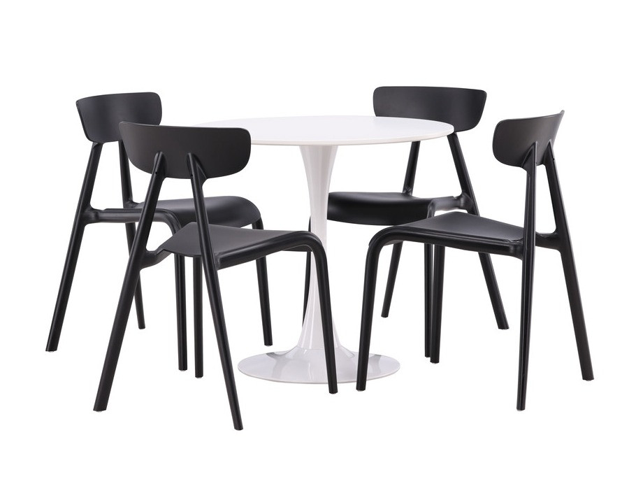 Conjunto de mesas y sillas para comedor Dallas 4587 (Negro)