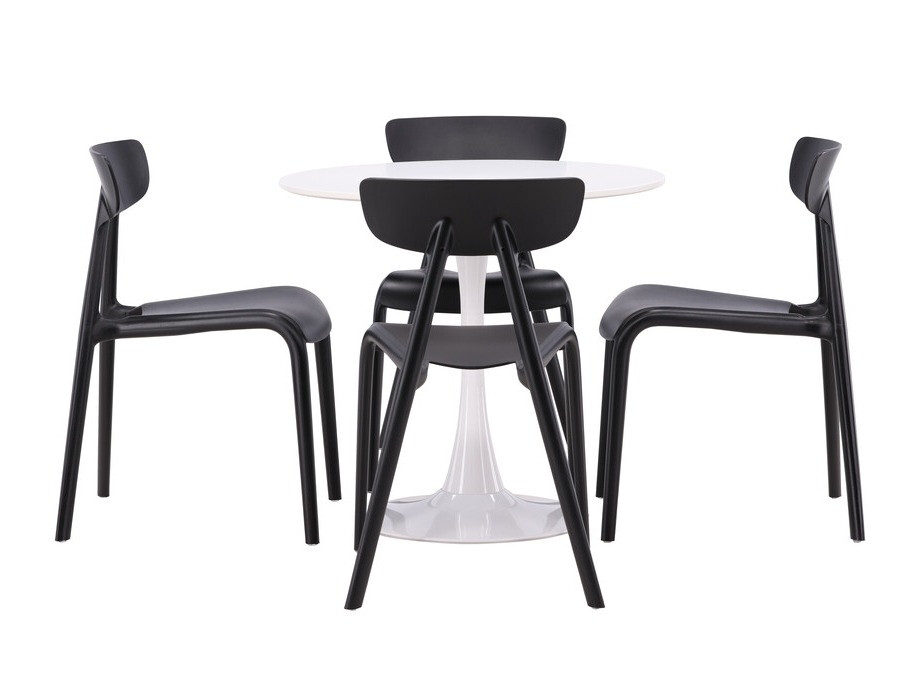 Conjunto de mesas y sillas para comedor Dallas 4587 (Negro)