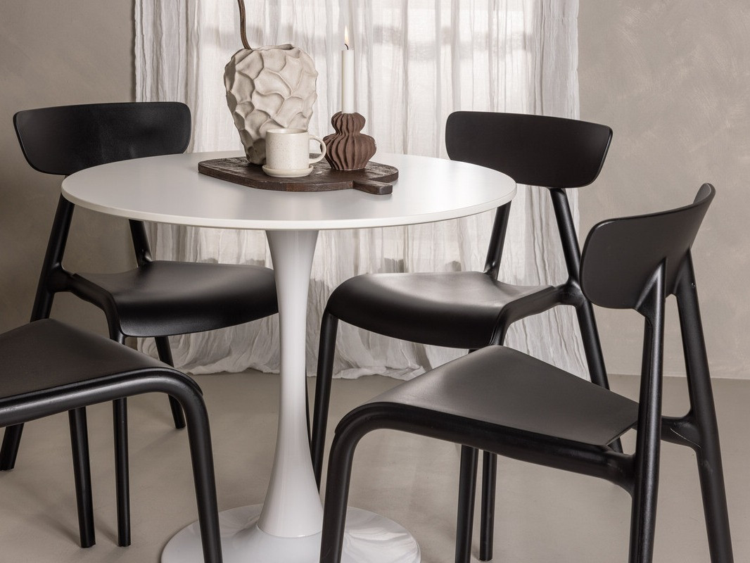 Conjunto de mesas y sillas para comedor Dallas 4587 (Negro)