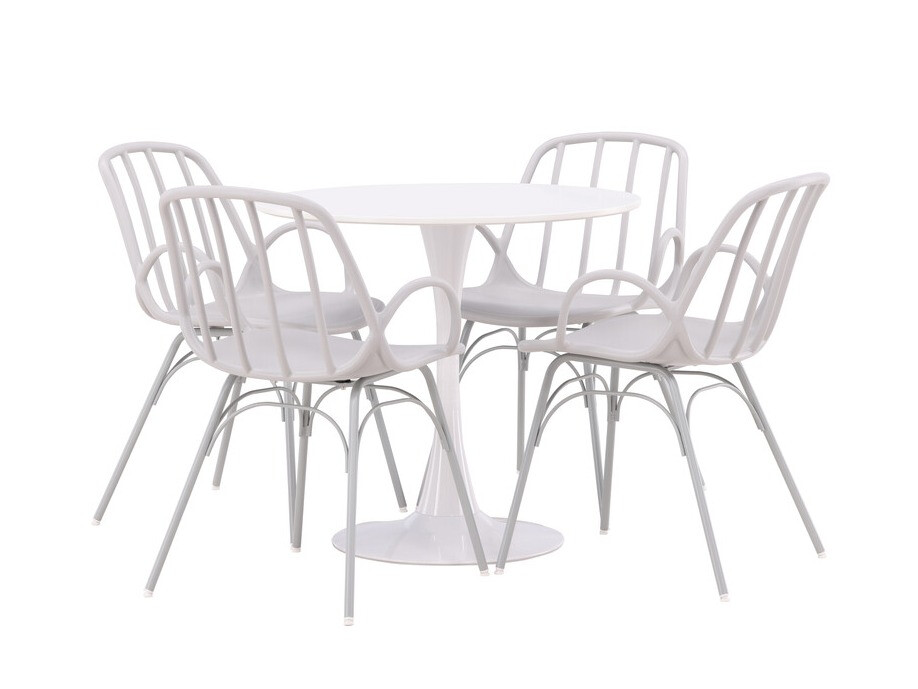 Conjunto de mesas y sillas para comedor Dallas 4588 (Gris claro)
