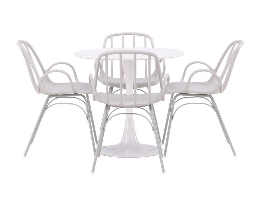 Conjunto de mesas y sillas para comedor Dallas 4588 (Gris claro)