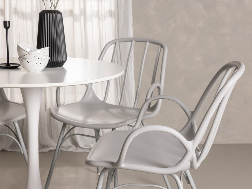Conjunto de mesas y sillas para comedor Dallas 4588 (Gris claro)