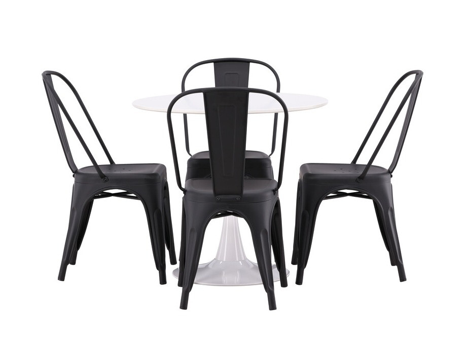 Conjunto de mesas y sillas para comedor Dallas 4589 (Negro)