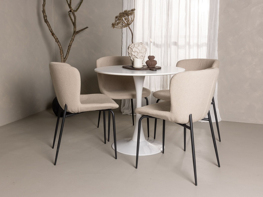Conjunto de mesas y sillas para comedor Dallas 4590 (Beige)