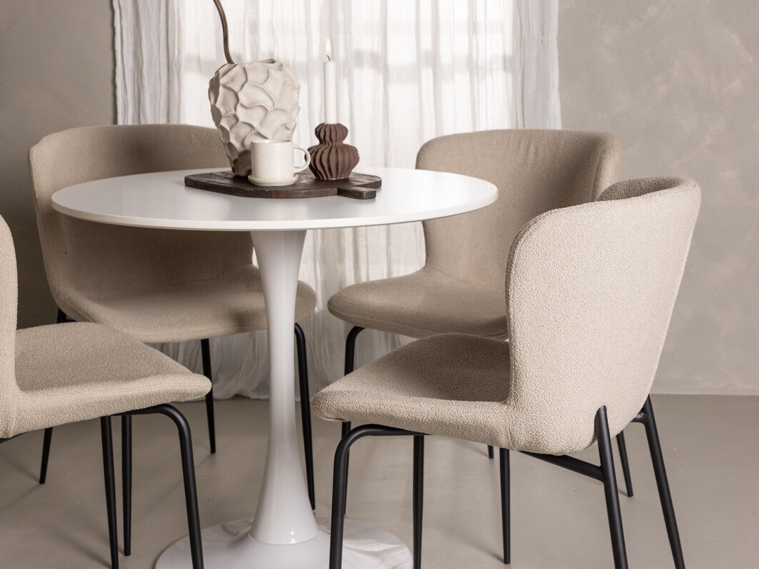 Conjunto de mesas y sillas para comedor Dallas 4590 (Beige)
