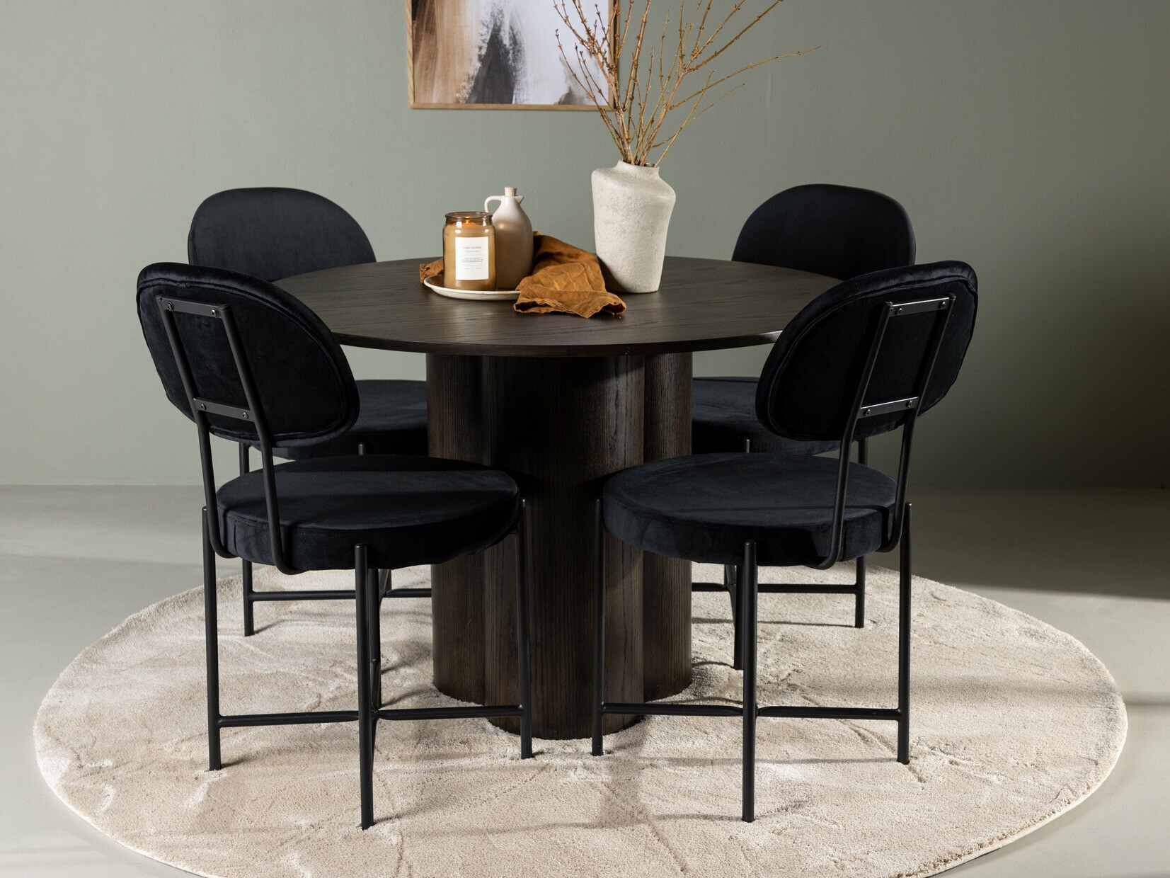 Conjunto de mesas y sillas para comedor Dallas 4605 (Nuez oscura)