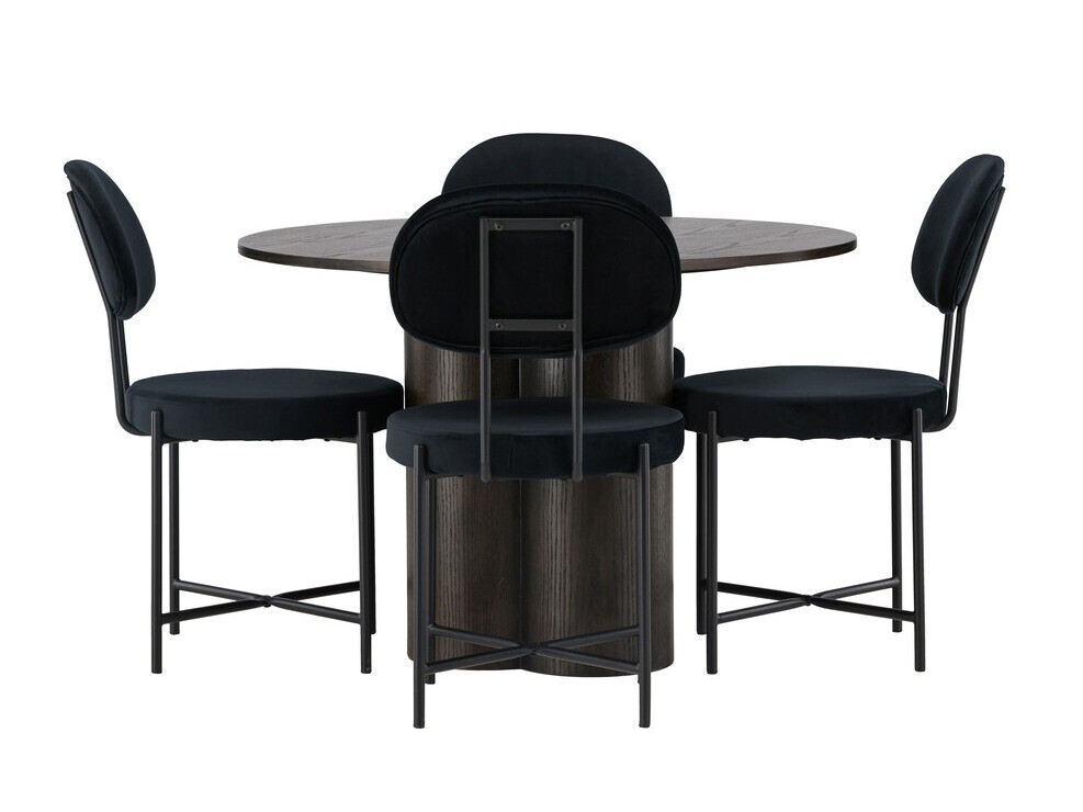 Conjunto de mesas y sillas para comedor Dallas 4605 (Nuez oscura)