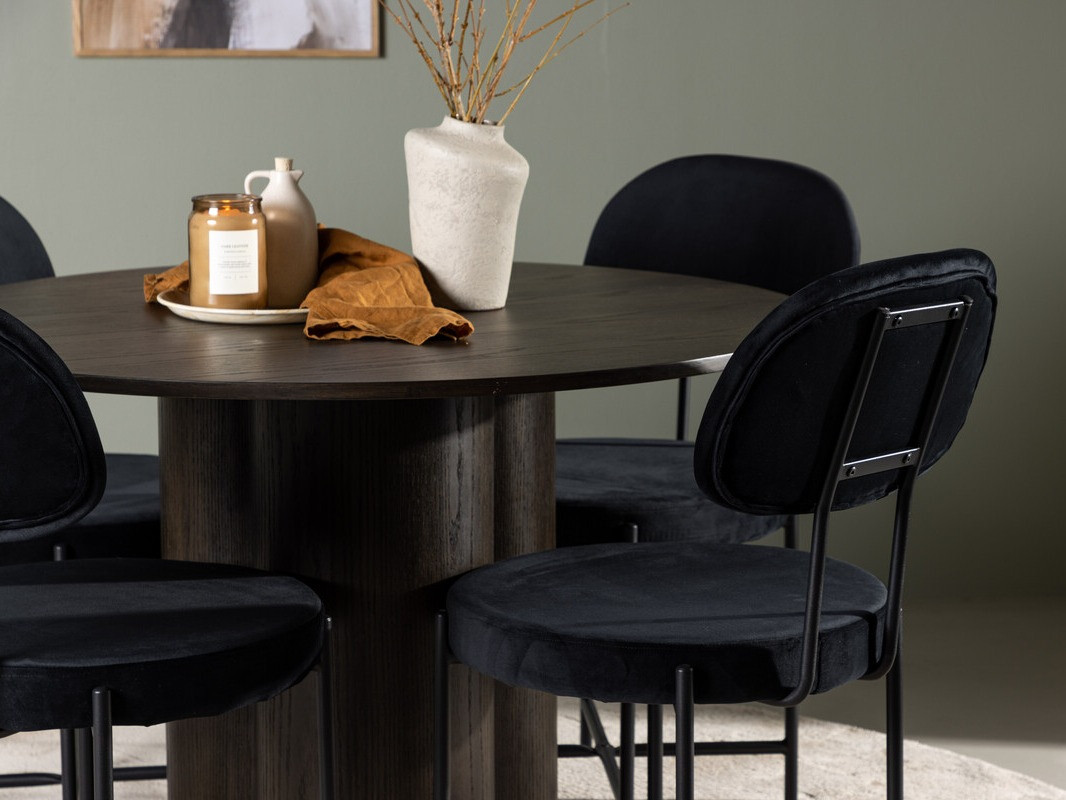 Conjunto de mesas y sillas para comedor Dallas 4605 (Nuez oscura)