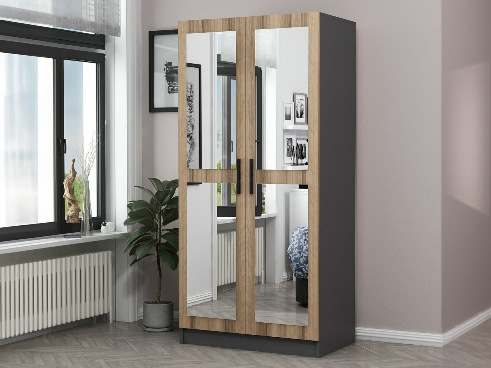 Armario Kailua L108 (Antracita + Roble)