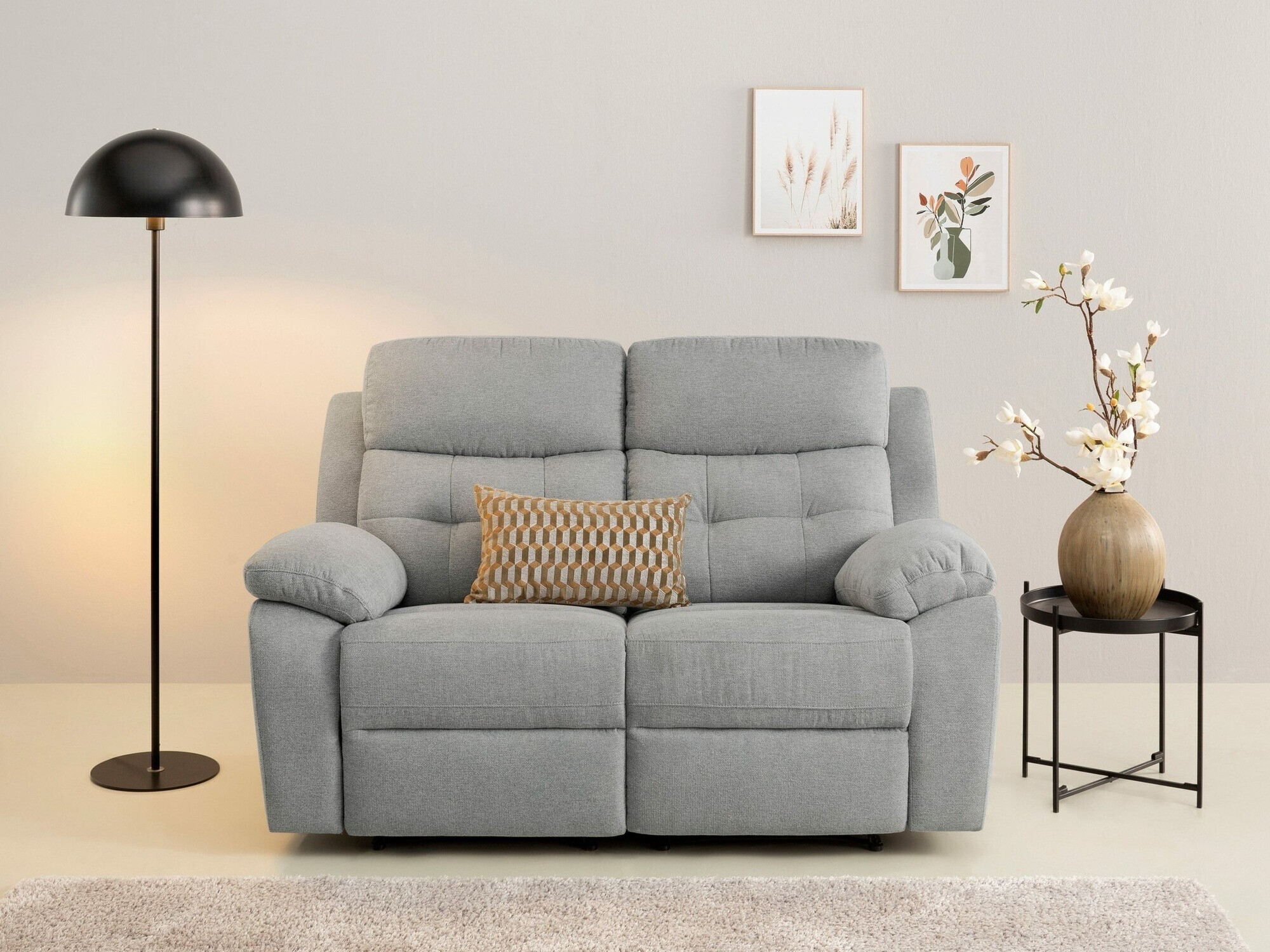 Sofá reclinable Denton 1480 (Gris claro)