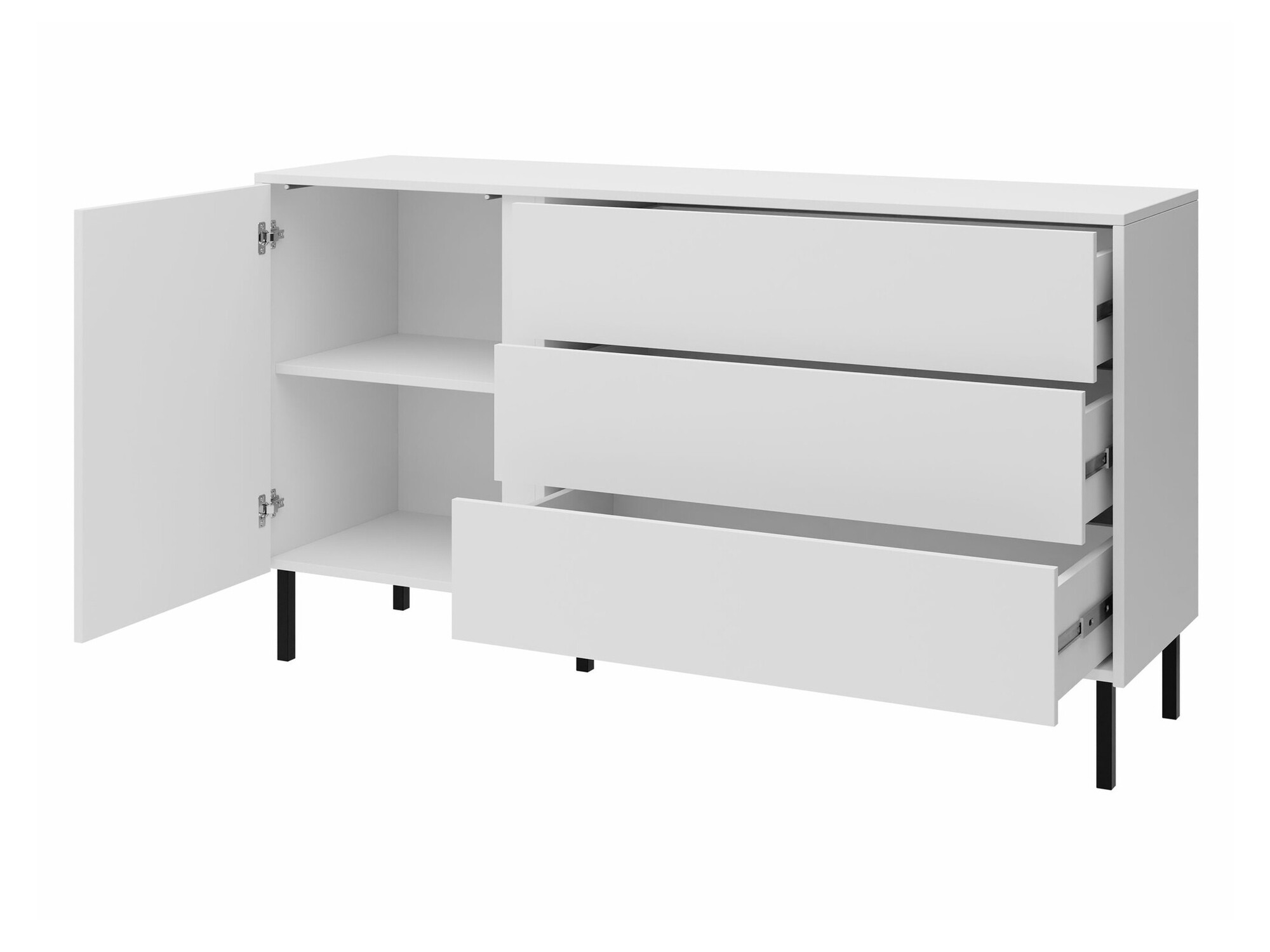 Cómoda Lumiri 102 (Roble + Negro)