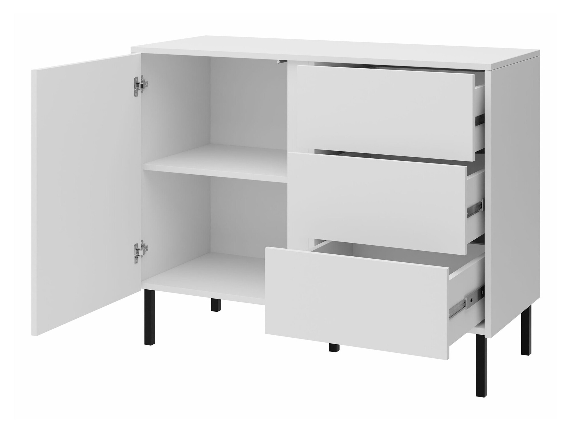 Cómoda Lumiri 104 (Roble + Negro)