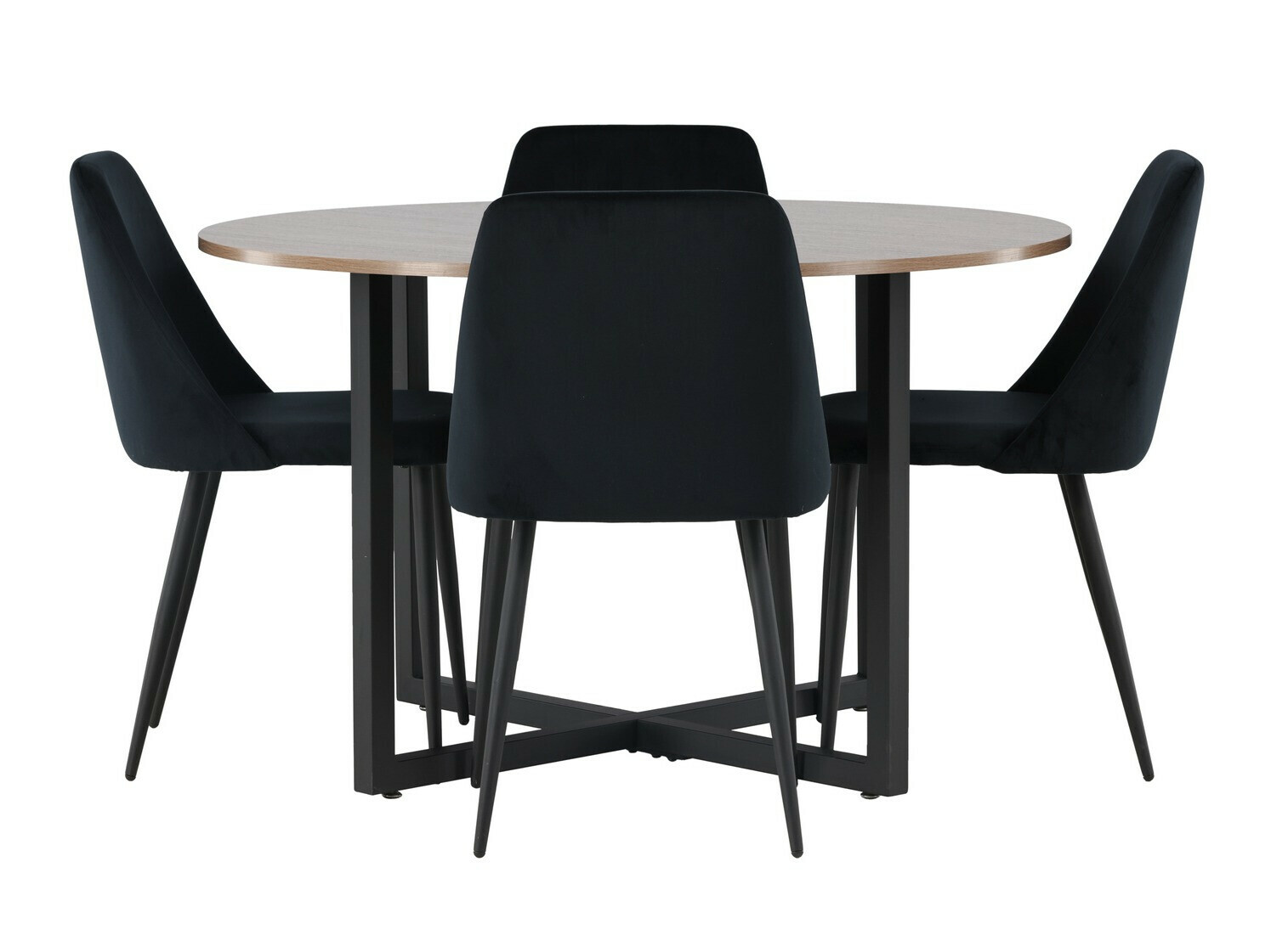 Conjunto de mesas y sillas para comedor Dallas 4598 (Negro)