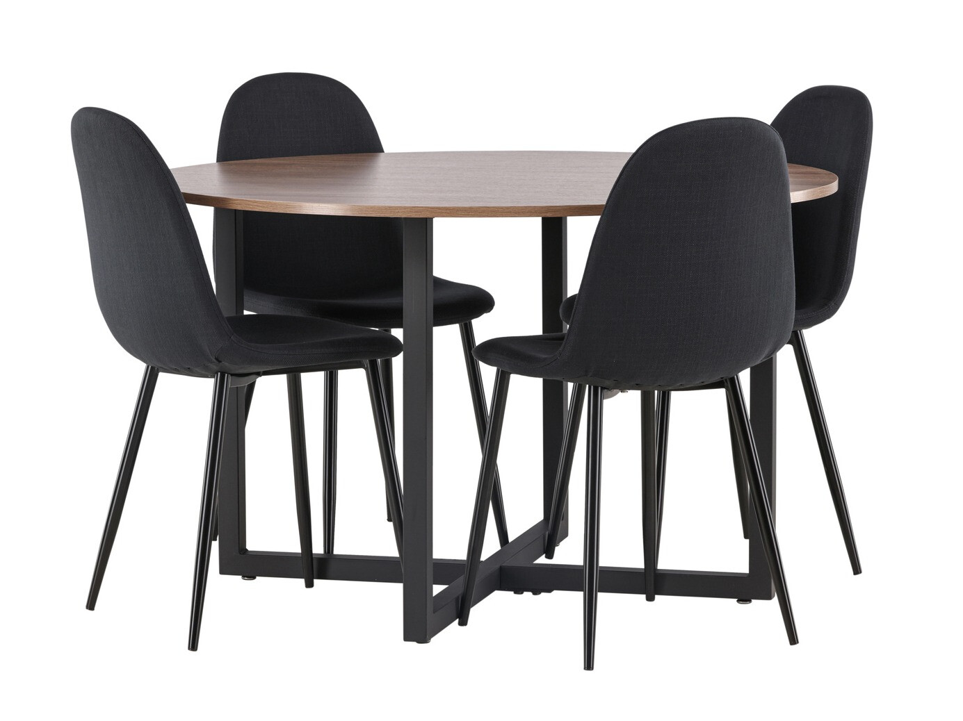 Conjunto de mesas y sillas para comedor Dallas 4599 (Negro)