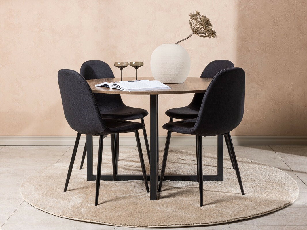 Conjunto de mesas y sillas para comedor Dallas 4599 (Negro)