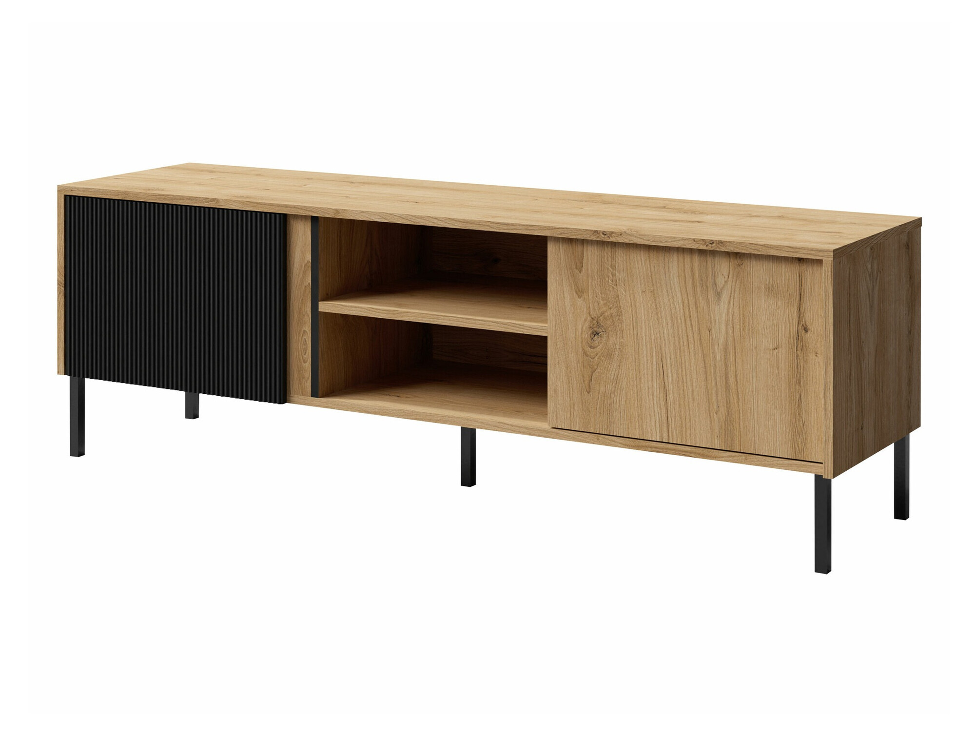 Mueble TV Lumiri 105 (Roble + Negro)