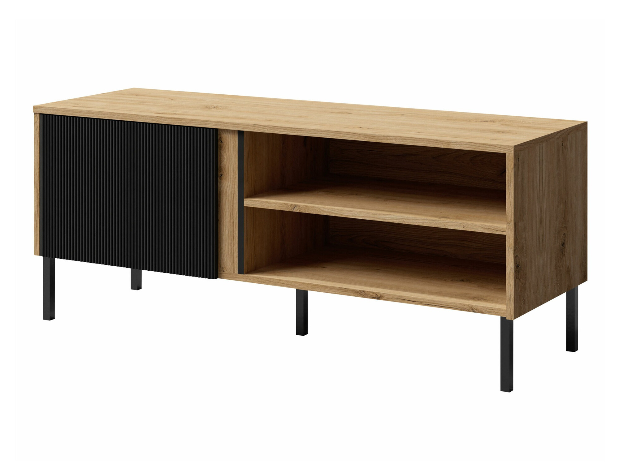Mueble TV Lumiri 106 (Roble + Negro)
