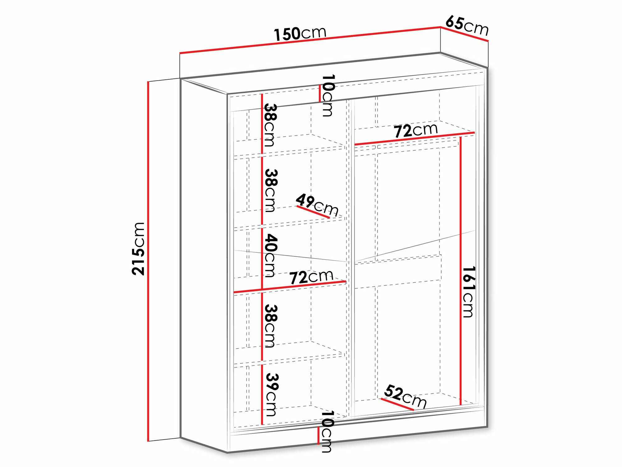 Armario Tenreme 101 (Roble + Negro)