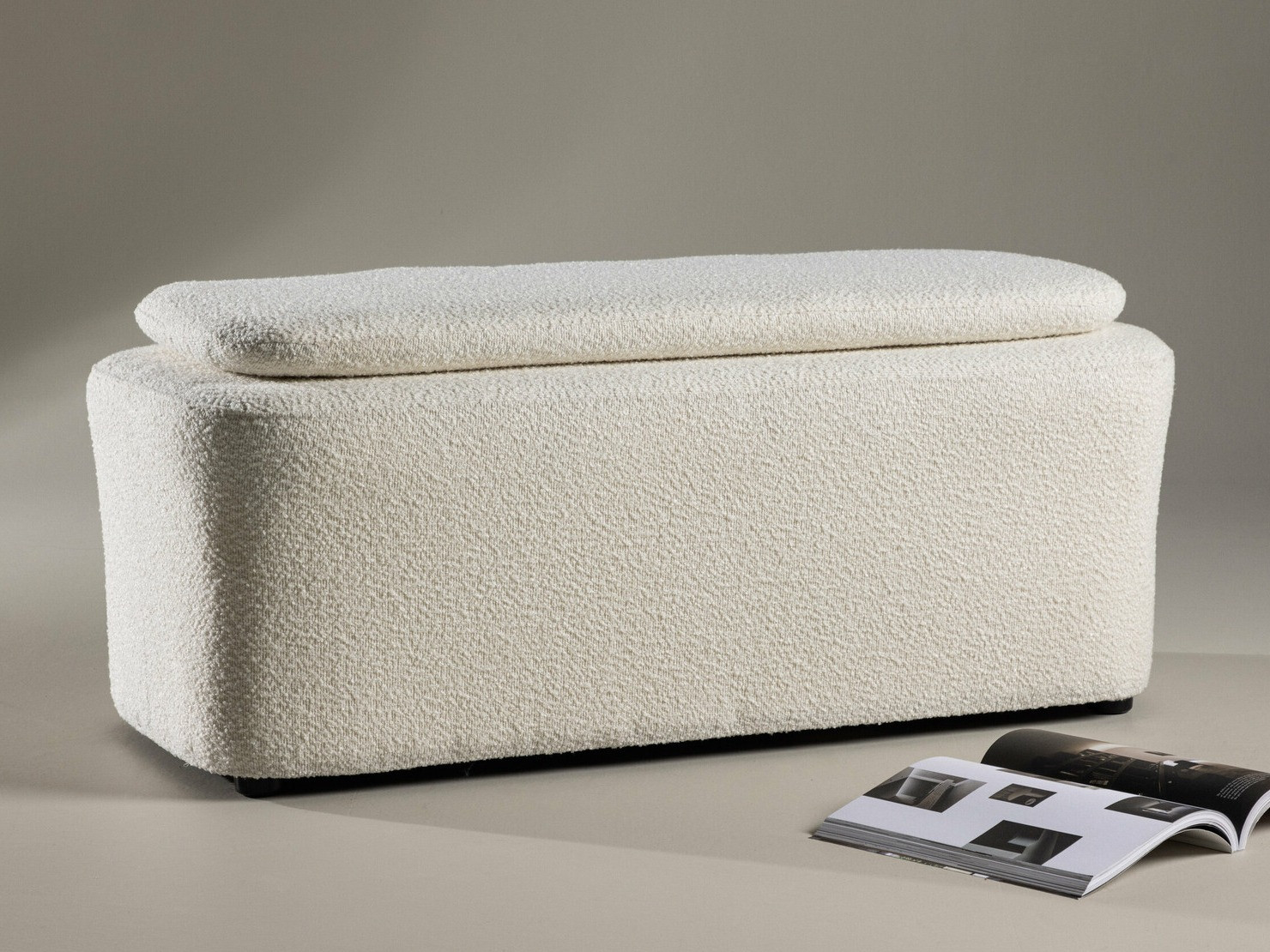 Banco tapizado Dallas 4602 (Blanco)