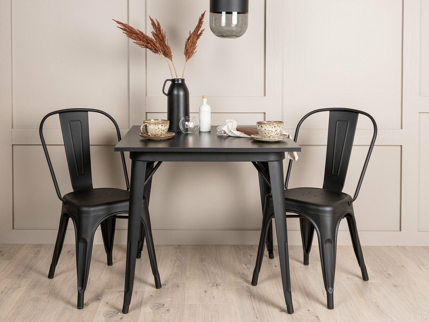 Conjunto de mesas y sillas para comedor Dallas 4603 (Negro)