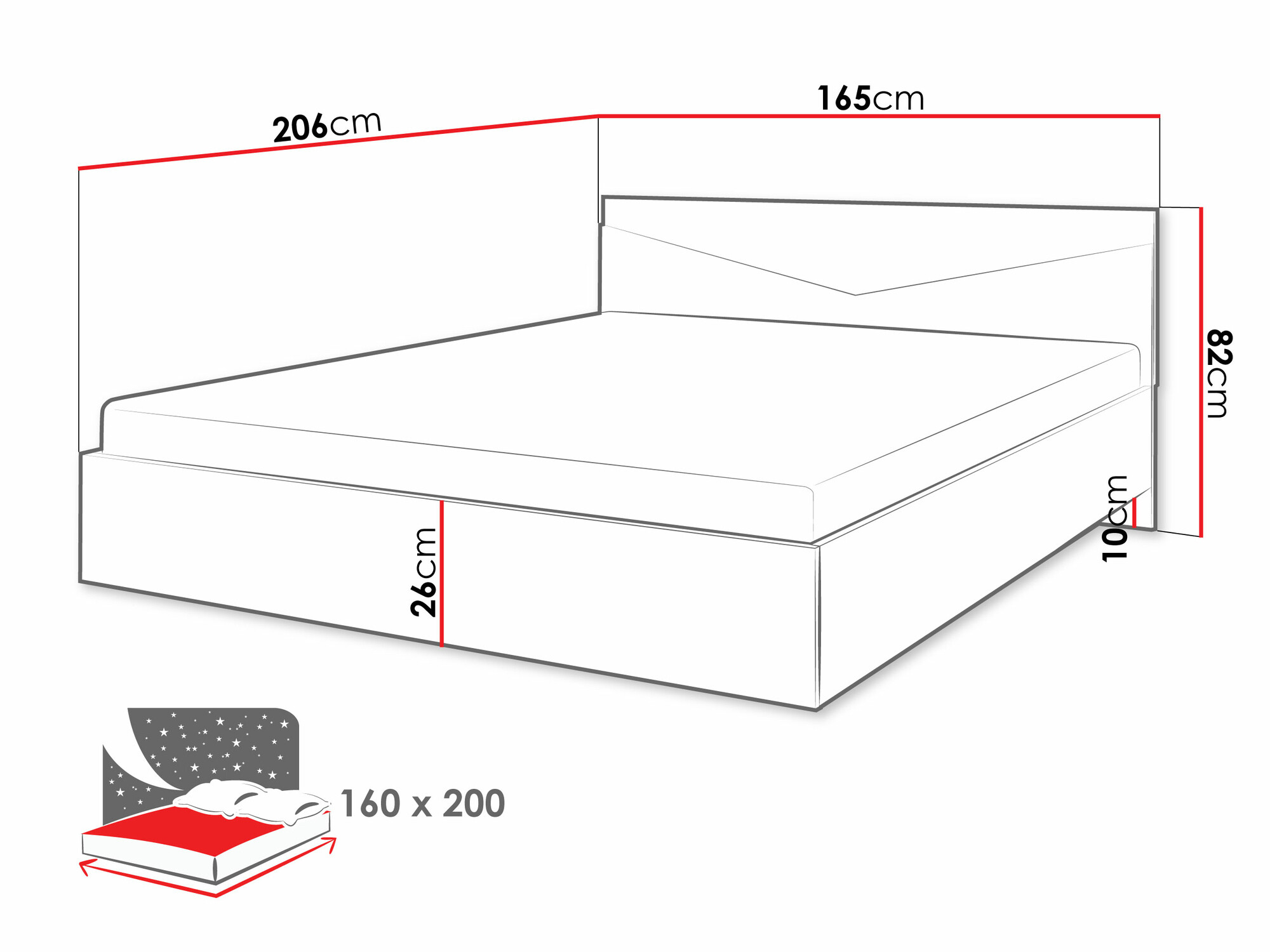 Cama Tenreme 107 (Beige + Roble)