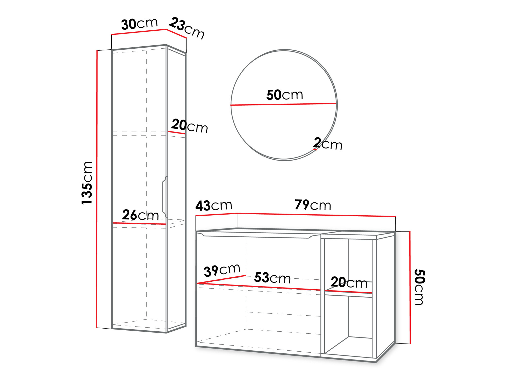 Conjunto de mueble de baño Comfivo 406 (Cachemira + Dorado)