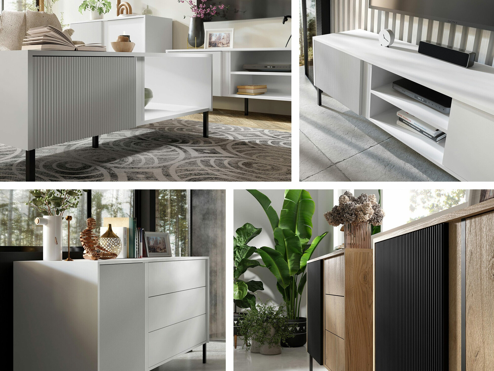 Cómoda Lumiri 102 (Roble + Negro)