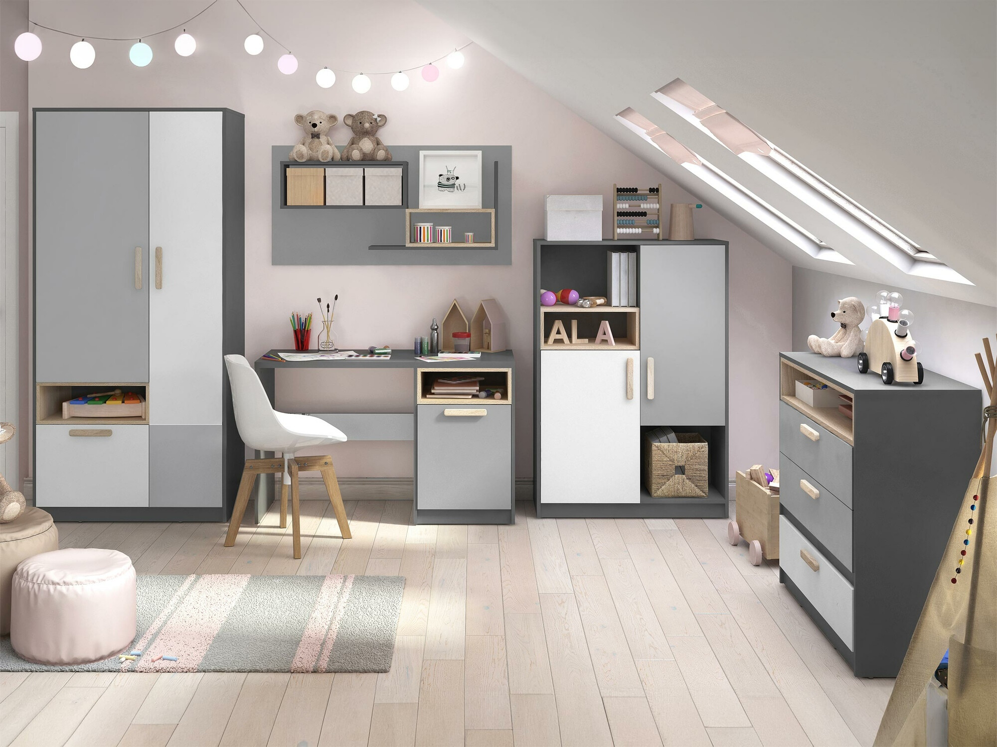 Conjunto de dormitorio infantil Veravie 124