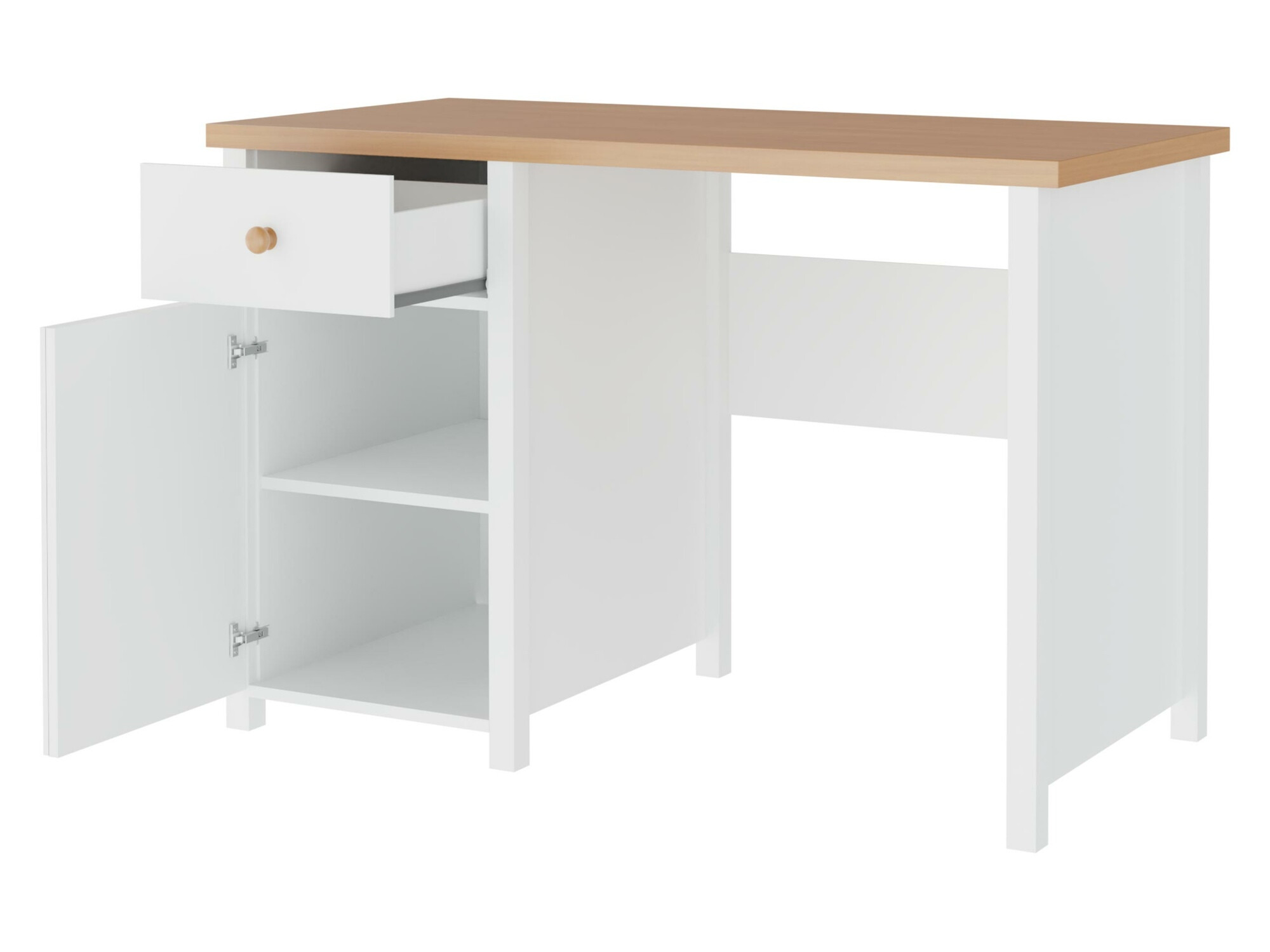 Escritorio Romelbo 139 (Blanco + Roble)