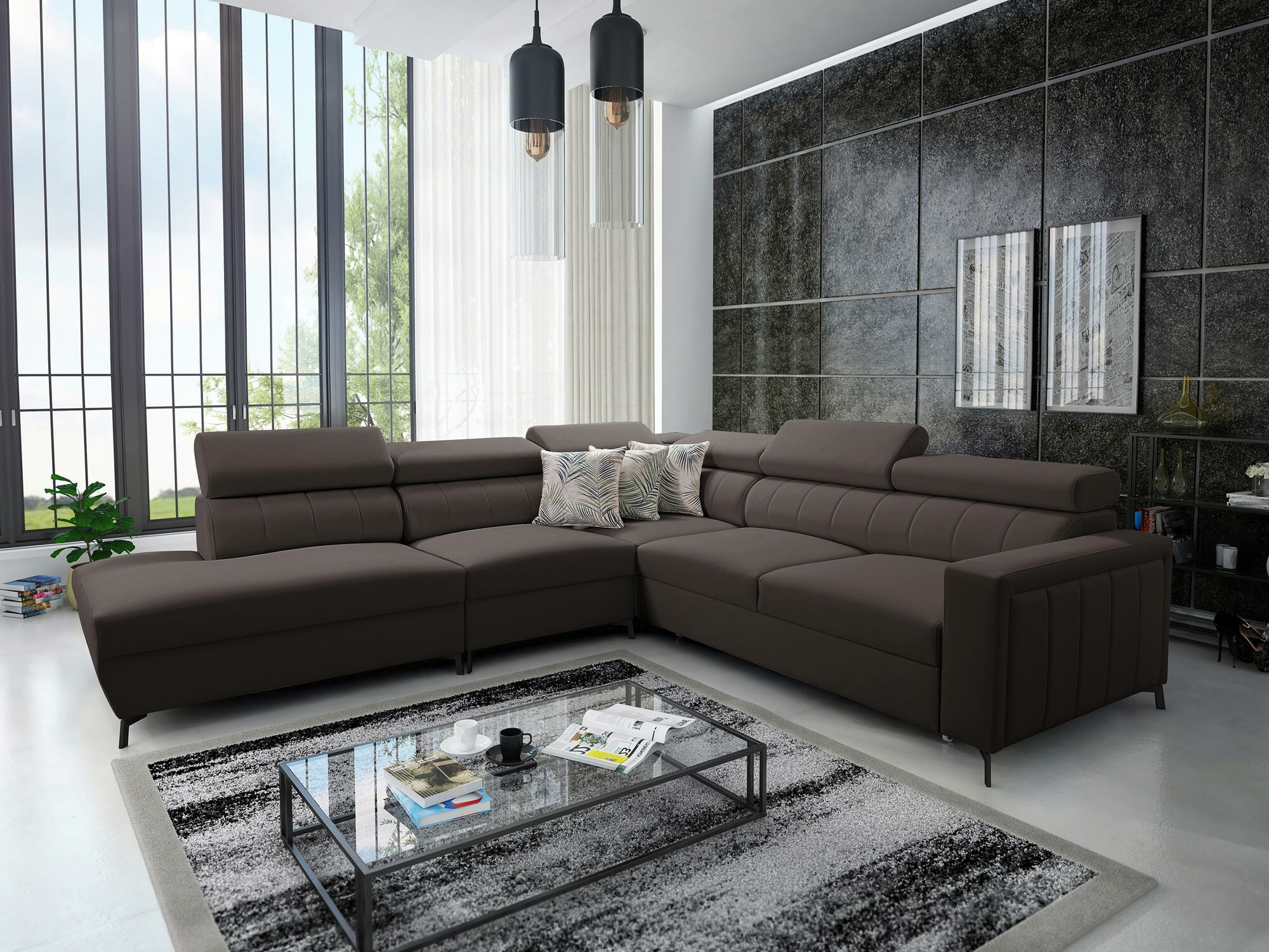 Sofá rinconero Sarasota 156 (Mono 234 + Botanical 36)