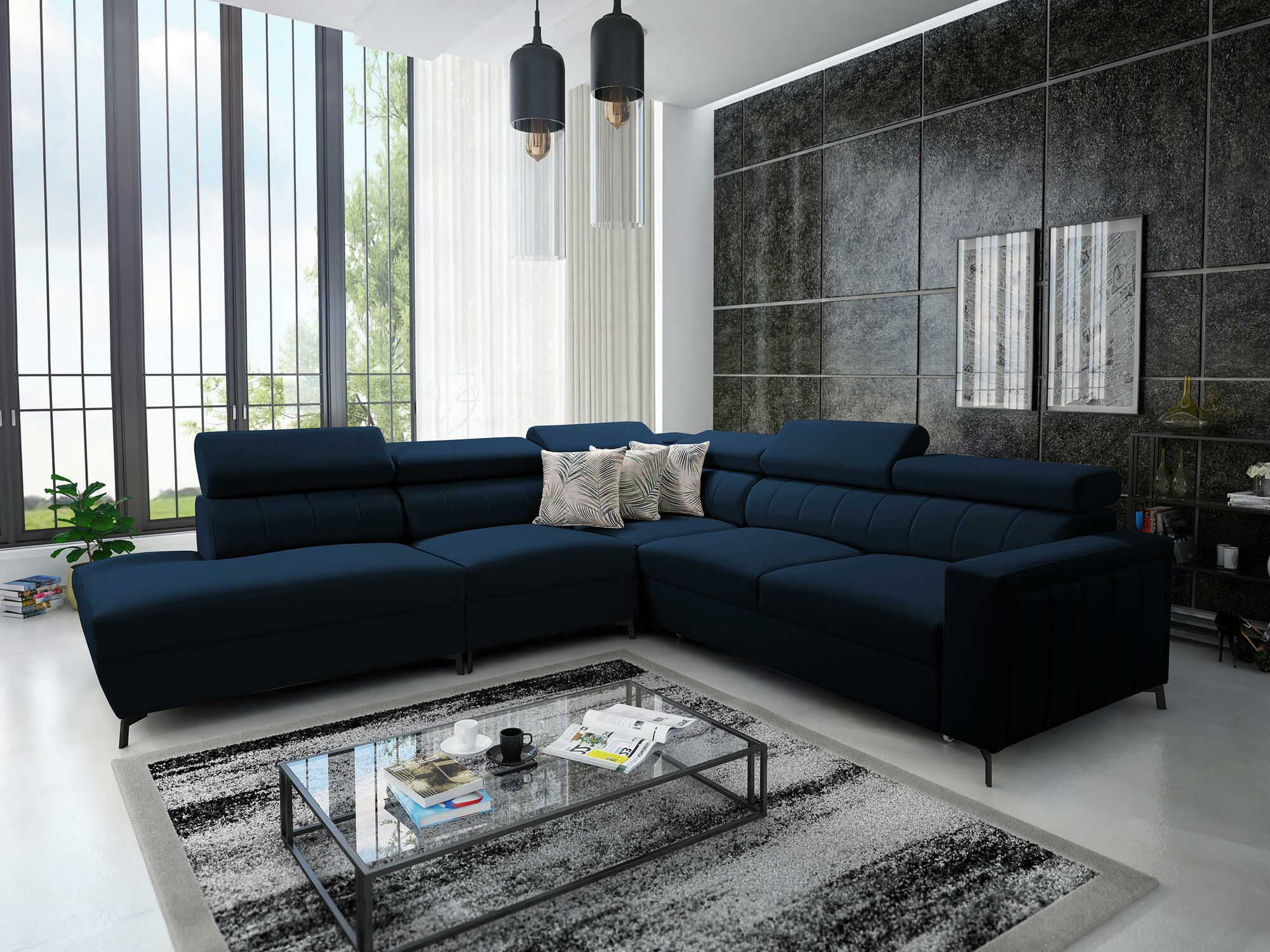 Sofá rinconero Sarasota 156 (Mono 242 + Botanical 36)