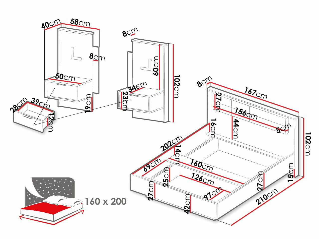 Cama Flodale 103 (Si)